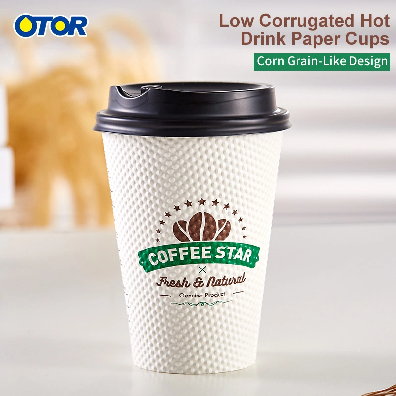 Otor 8oz Disposable Hot Drinking Paper Cups