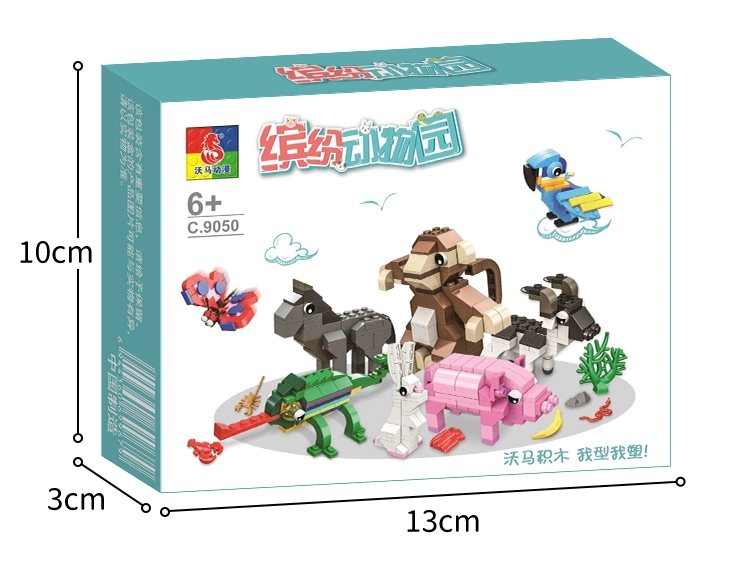 Woma Toys Retail Sales Child Kids Assemble Sea Horse Toy Animal Model Building Block Bricks Moc Game Shop Present Plastic Toys Juguetes