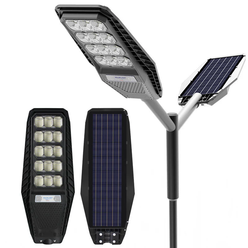 China Supplier 100W 200W Solar Powered Waterproof IP67 Integrated LED Solar Wall Street Lamp