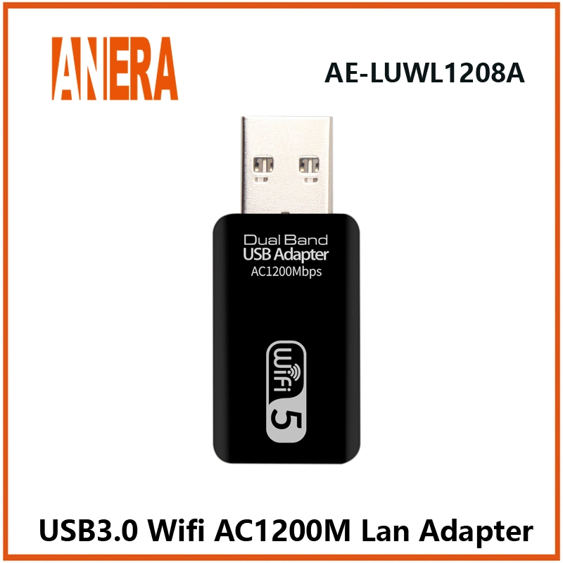 Anera High Speed Mini Wireless Network Card Dongle USB3.0 Dual-Band AC1200Mbps WiFi Adapter LAN Card