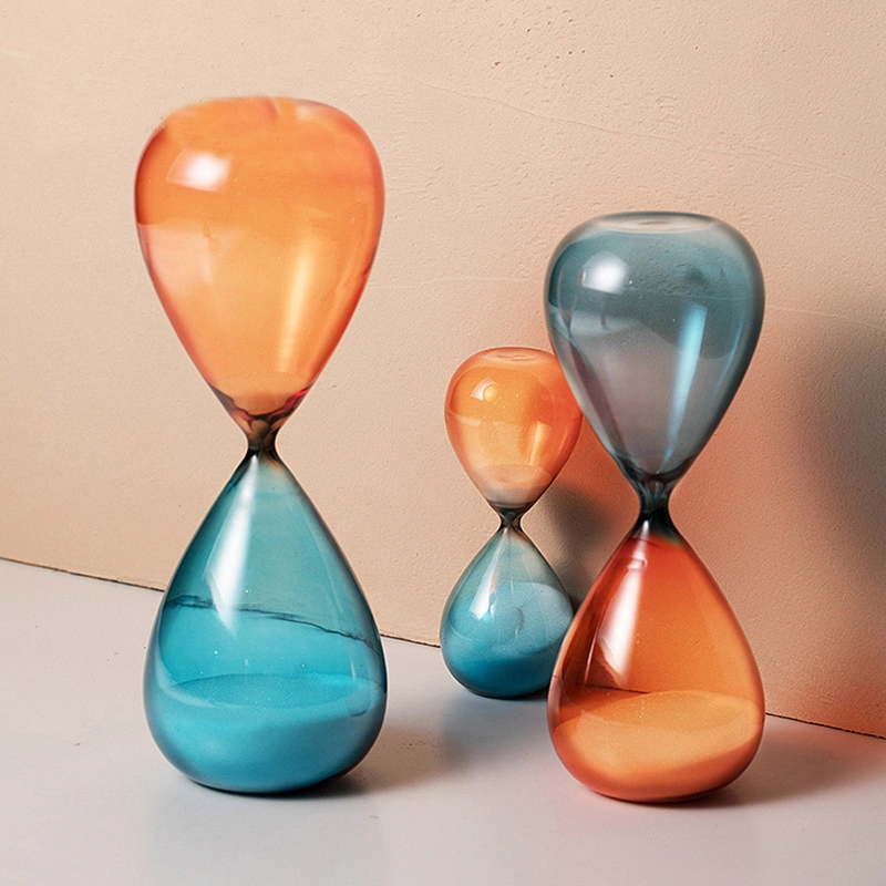 Modern Simple Glass Hourglass Timer Light Luxury Creative Decoration Personalized Toy Decoration Bookcase Room Decoration