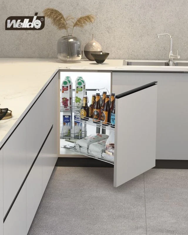 Magic Corner Pull out Storage System Kitchen Cabinet Accessory