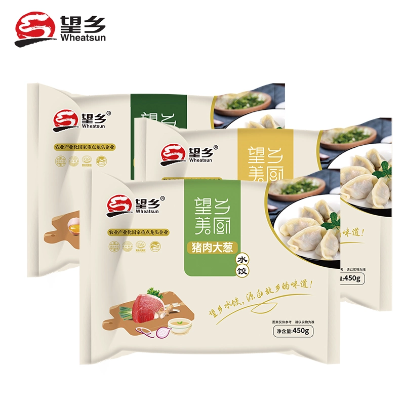 Wheatsun Dumplings Chinese Spring Festival Dumplings Frozen Semi-Finished Products Leek and Egg Filling