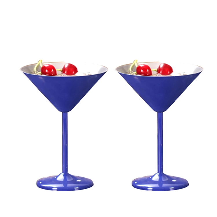 Stainless Steel Powder Coated Martini Glasses Cocktail Glass Martini Glass