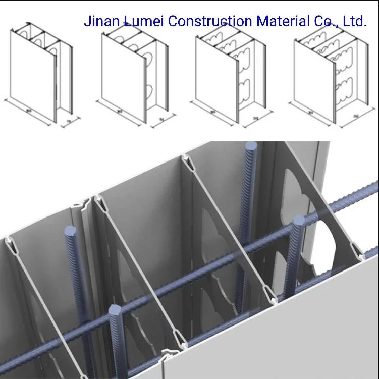 Klappbare Paneel PVC Schalungsprofile für Festbau Betonwand System
