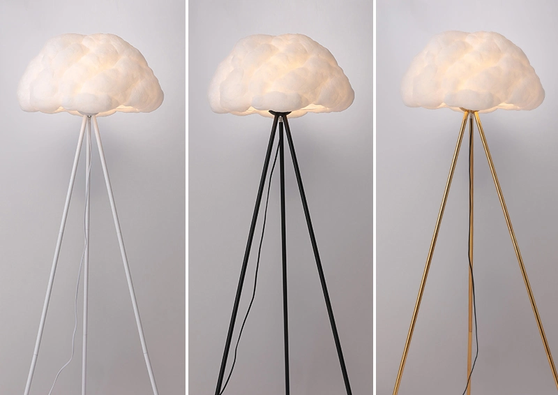 C084 Modern Cotton Cloud Shade Tripod Base Table Floor Lamp Cloud Light Ceiling