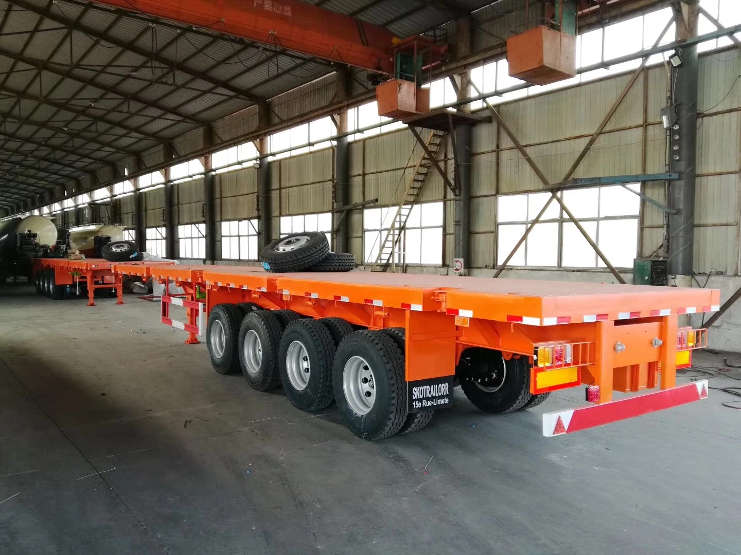 Manufacture 30-80t Mechanic/Air Suspension Chassis Semi Truck Container Trailer