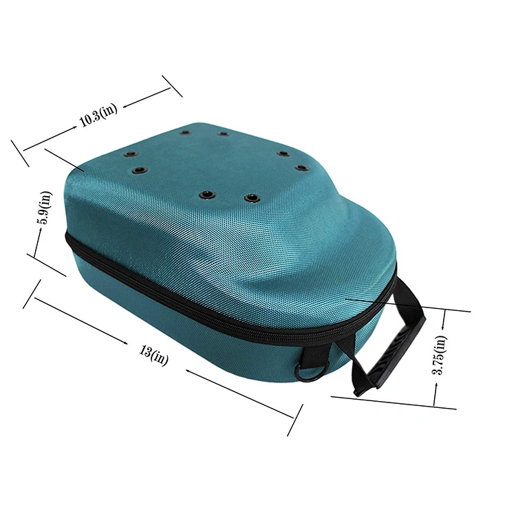 Custom Blue Waterproof Portable Hard Travel EVA Cap Carrier Bag China Manufacturer with Rubber Handle