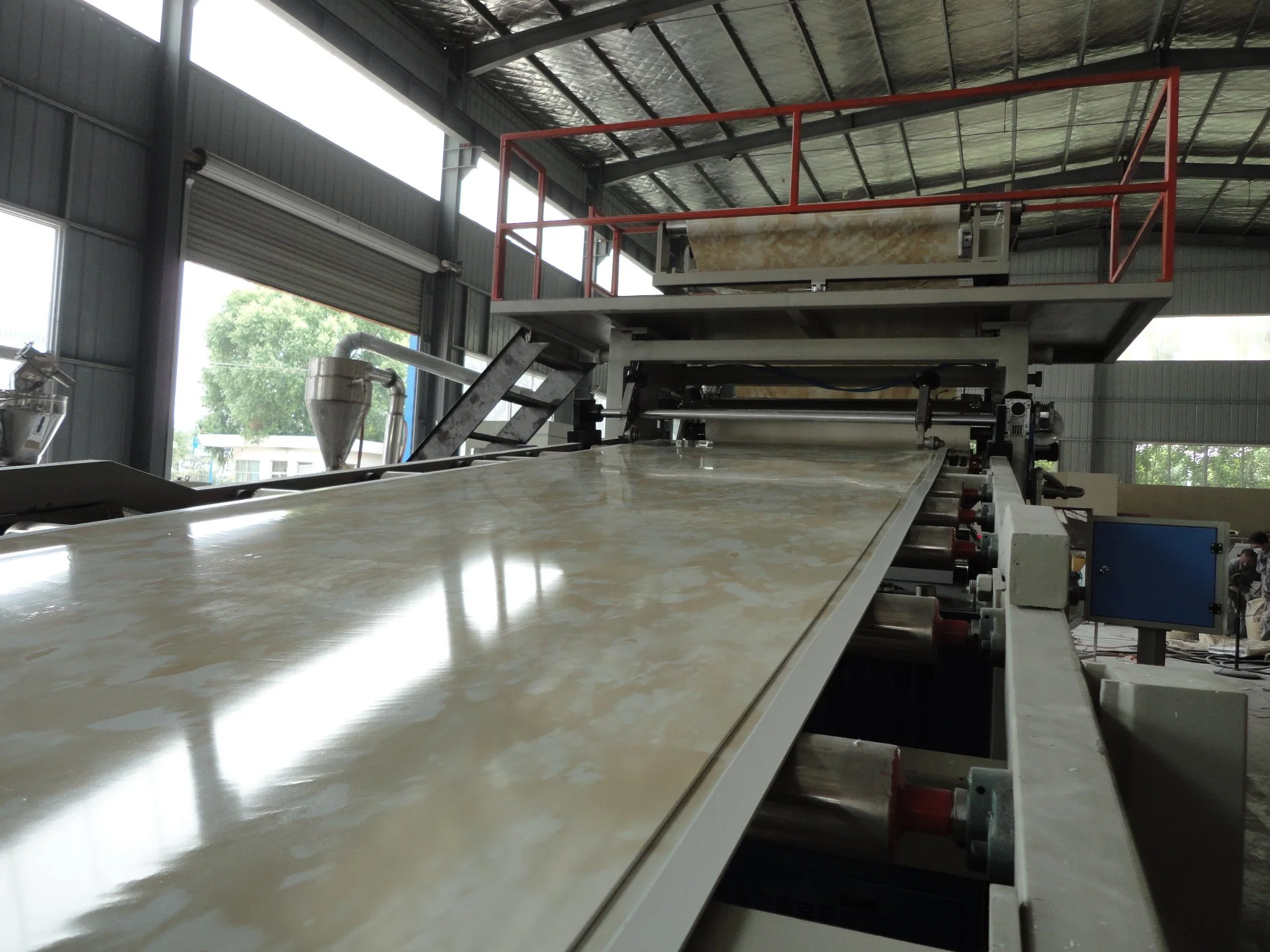 PVC UV Coating Laminating Film Artificial Marble Plastic Decorative Sheet Board Extruding Manufacture Mchinery Price