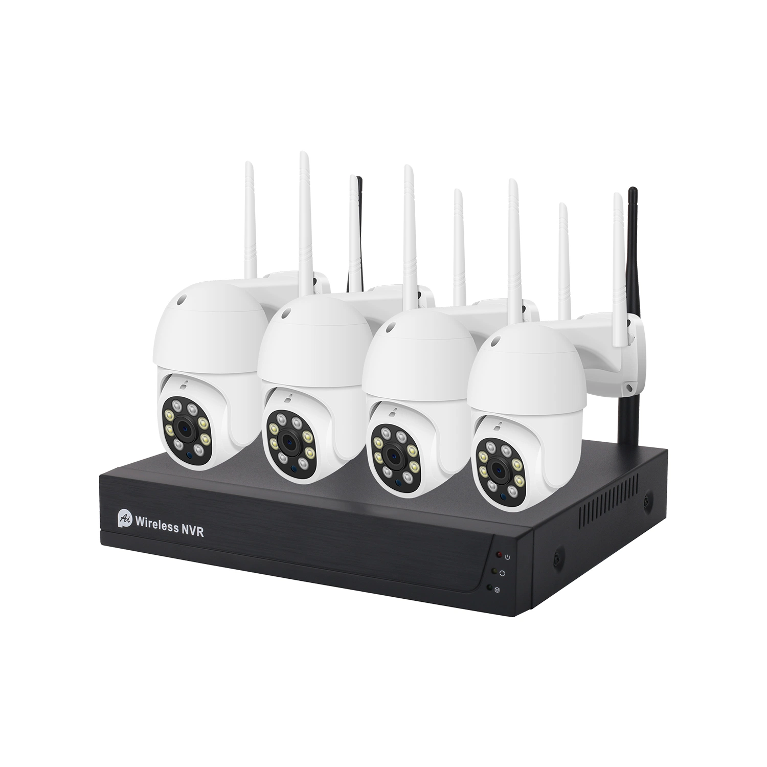 WiFi Kit de NVR Cámaras PTZ 4CH 3MP Kit inalámbrico Kit de vigilancia CCTV Audio de 2 vías Tuya
