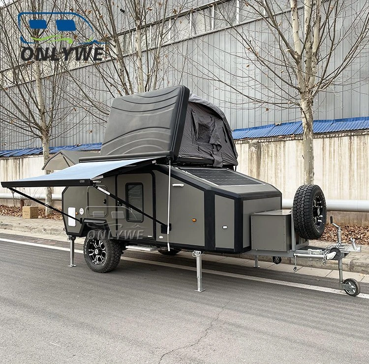 Remorque Onlywe Teardrop Voyage petits caravane plancher dur Camper remorques