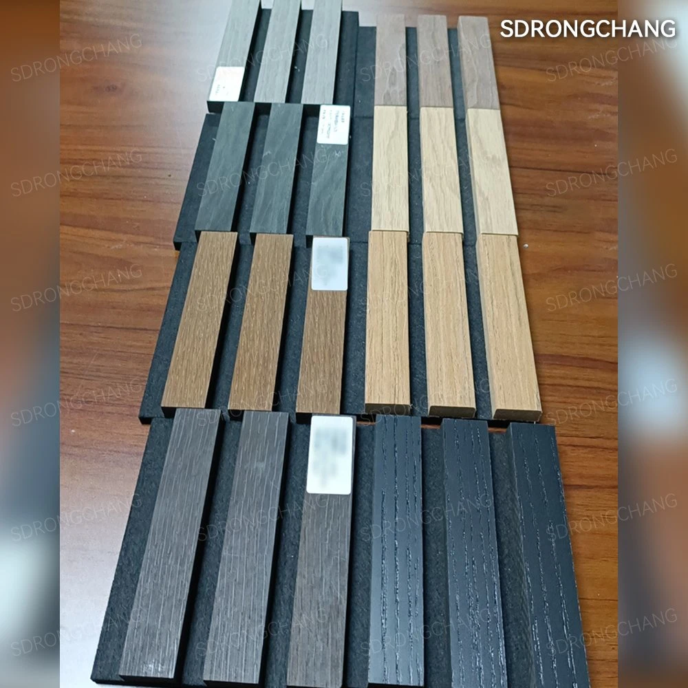 Acoustic Pet Felt Slats Panel Veneer MDF Decorative Building Material Ceiling Panel