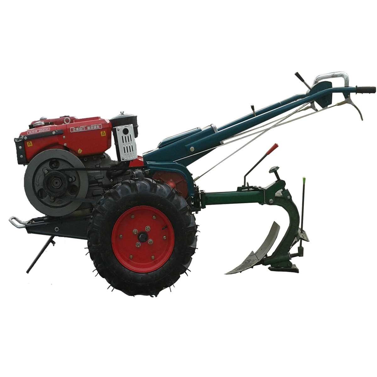 China Agriculture Mini Hand Tractor 18HP Two Wheel Walking Tractor to Zimbabwe Gana South Africa with Double Plough