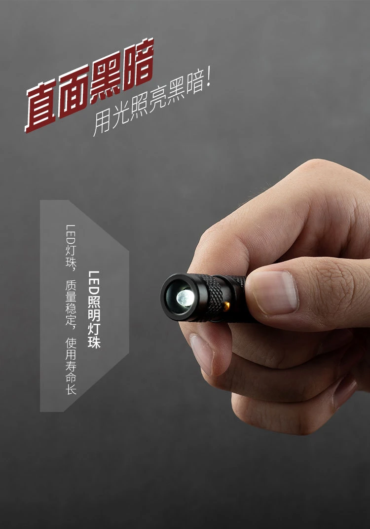 LED Mini Flashlight Daily Emergency Keychain Gift Advertising