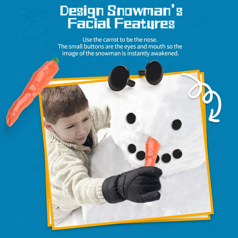 Children Plastic Toy Creative Design Decoration Christmas Gift Toys Make Snowman DIY Set Christmas Toys with Collection and Storage