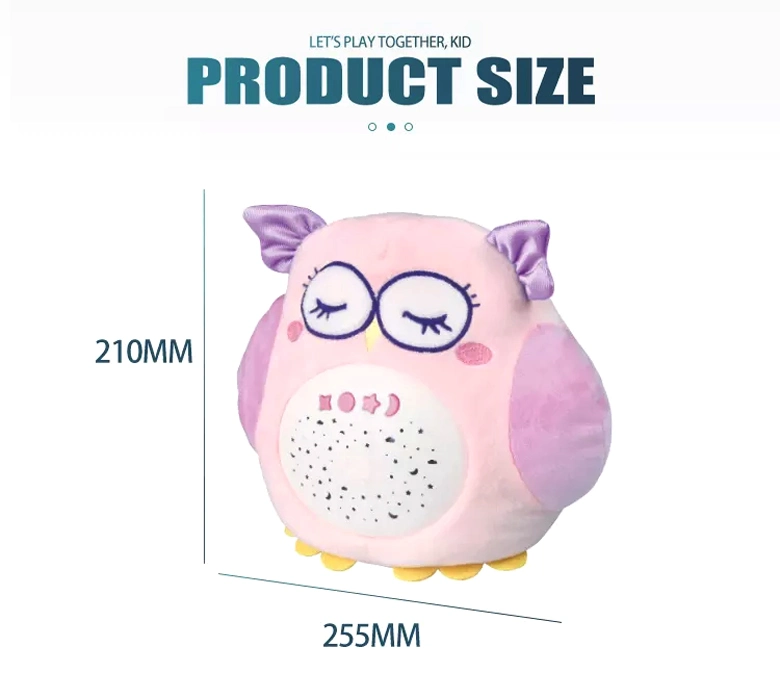 Soft Boneca Animal Musical Eléctrico apaziguar a acalmar o bebê Conforto Owl Peluche