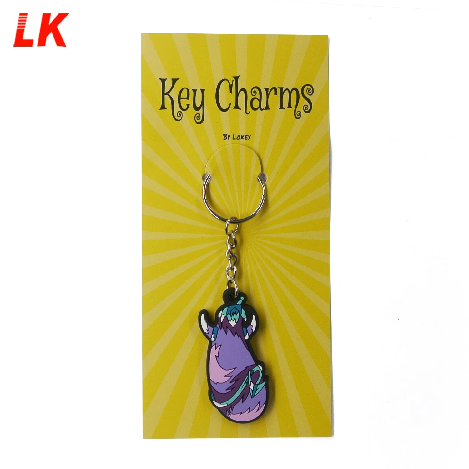 Customized High quality/High cost performance  Cheap Plastic Rubber PVC Logo Keychain with Back Card