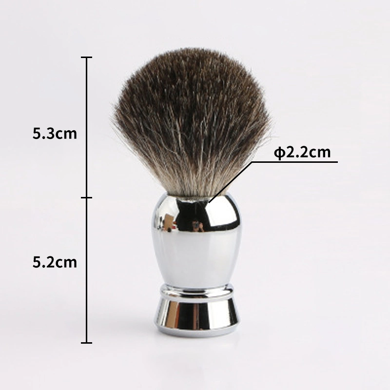 Wet Shaving Products Zinc Alloy Metal Handle with Pure Badger Hair Reusable Shaving Brush