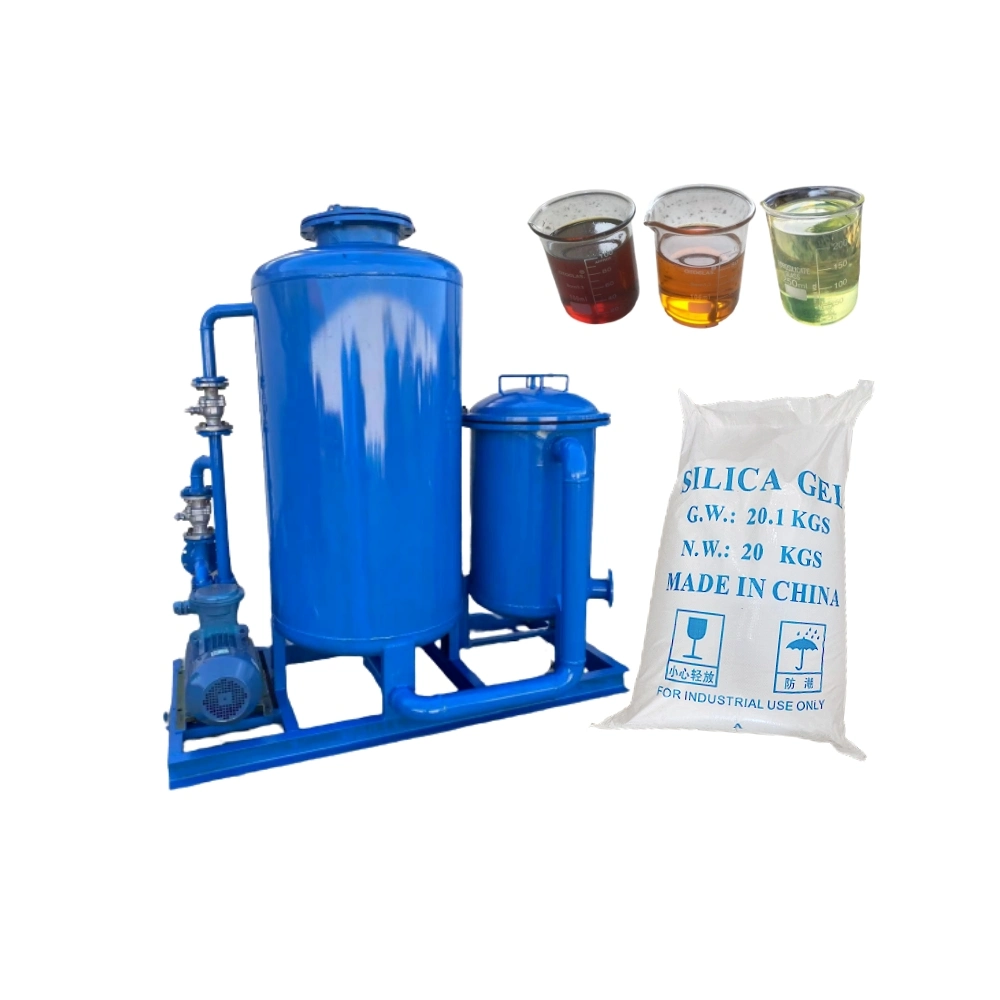 China Double Filter Tank Oil Purification Machine Inside Fill Silica Gel