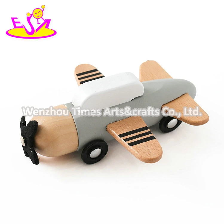 Hot Selling Educational Aircraft Model Beech Wooden Plane Toy for Kids W04A617