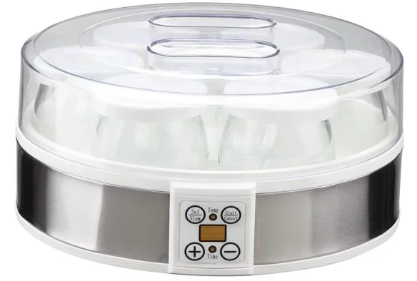 OEM Temperature Control Kitchen Appliance 7 Glass Jar Yogurt Maker