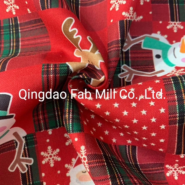 Digital Printed Cotton Fabric for Patchwork and Quilt Christmas Season