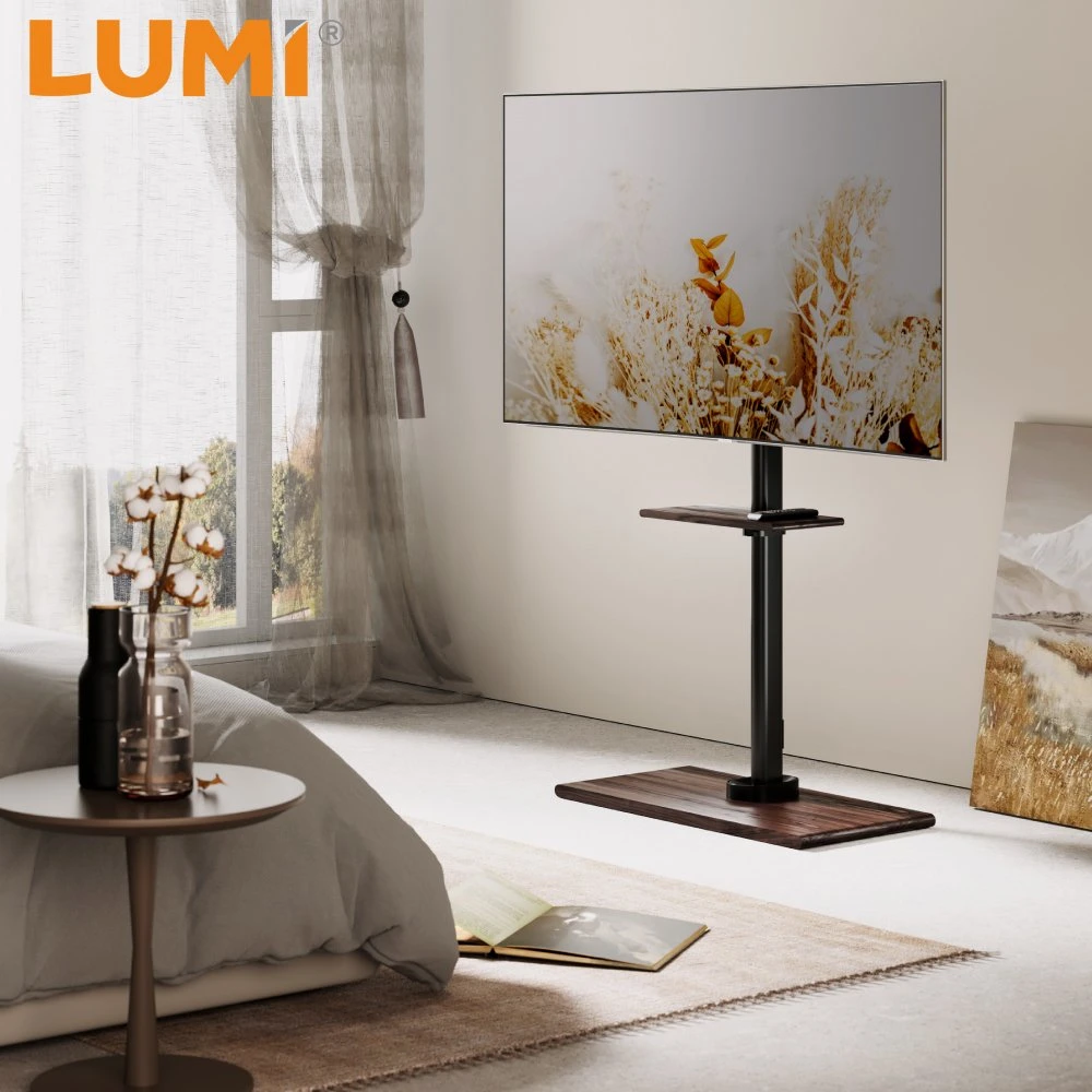 Großhandel/Lieferant Universal Tilt Höhe verstellbare Boden TV-Standfuß mit Halterung für 23-55-Zoll-LCD-LED-OLED-Fernseher platzsparendes Schlafzimmer Wohnzimmer