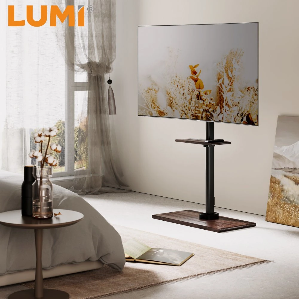 Großhandel Universal Tilt Höhe verstellbare Boden TV-Standfuß mit Halterung für 23-55-Zoll-LCD-LED-OLED-Fernseher platzsparendes Schlafzimmer Wohnzimmer