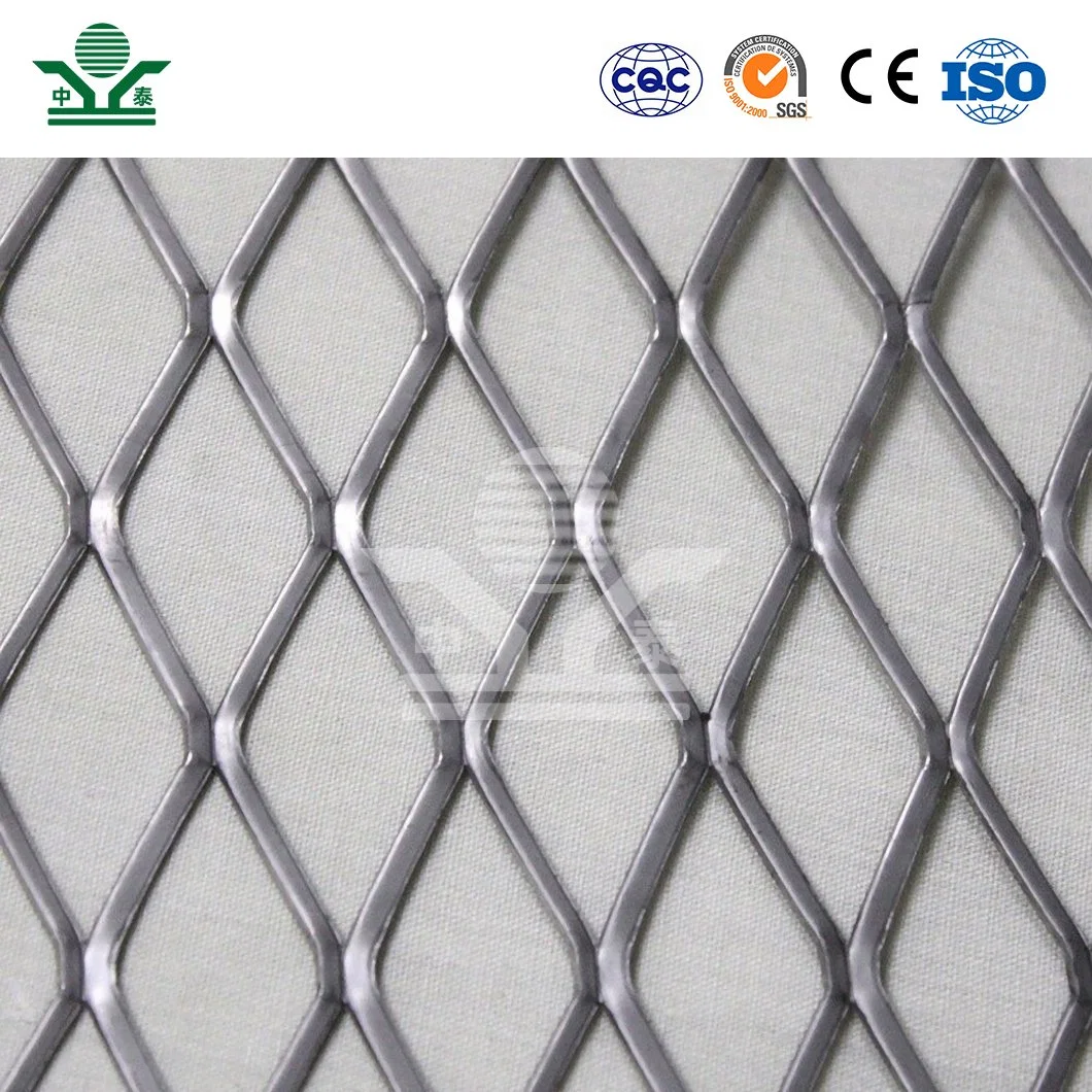 Zhongtai laminé à chaud matériau de plaque en acier inoxydable réseau d'aluminium étendu Chine Fabrication de 0,6 mm 0,8 mm de diamètre petit maillage métallique étendu