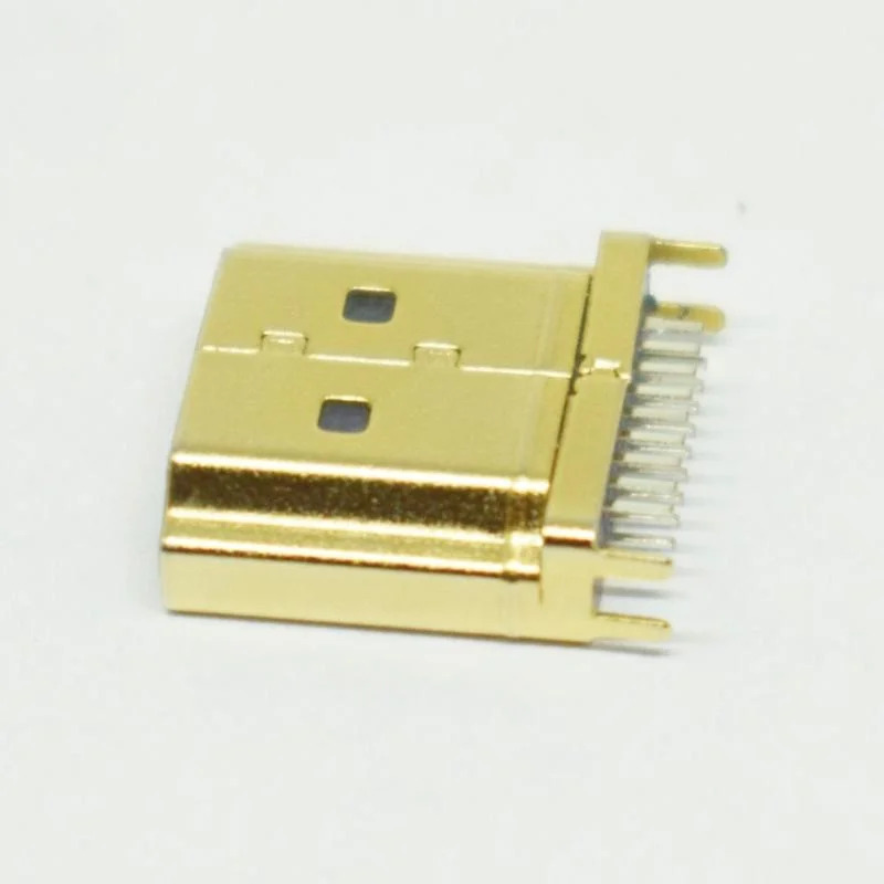 in Stock Male HDMI Connector 4K 8K Display Devices Micro Mini Male PCB Solder Board Type a Female Type C Male Used for Tvs Projectors Set-Top Boxes Laptop