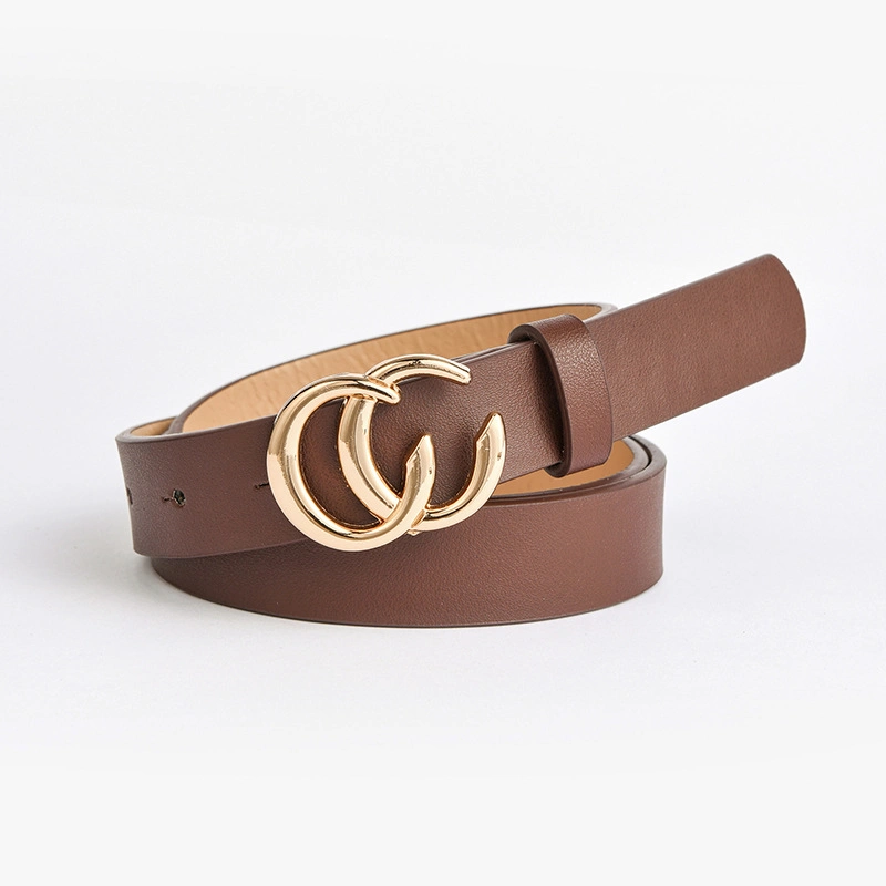 Wholesale/Supplier Hot tendance mode vintage lettre Belt Gold Buckle Lady Accessoires pour Femme avec ceinture en cuir pu