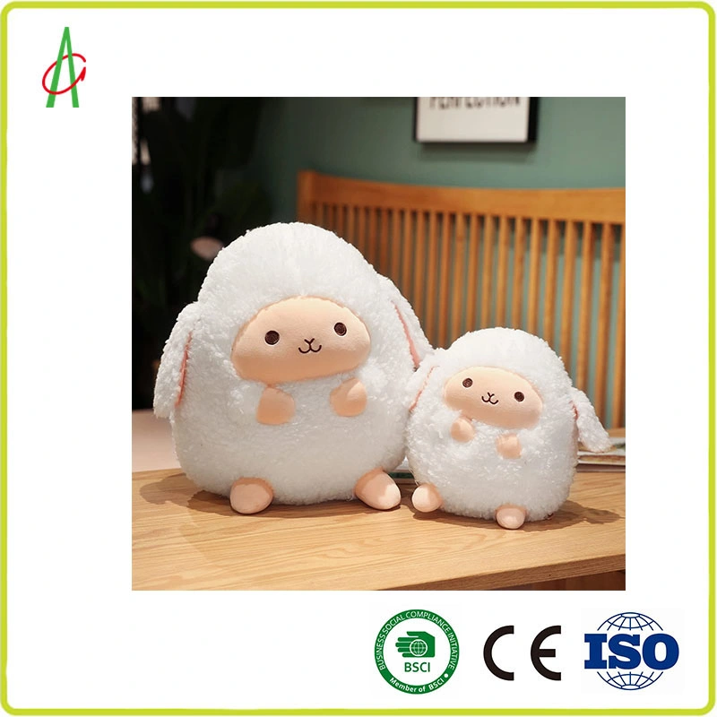 Cudly Soft Fat Silky Eiderdown algodón suave cute relleno Plush Dool Sheep almohadas de juguete