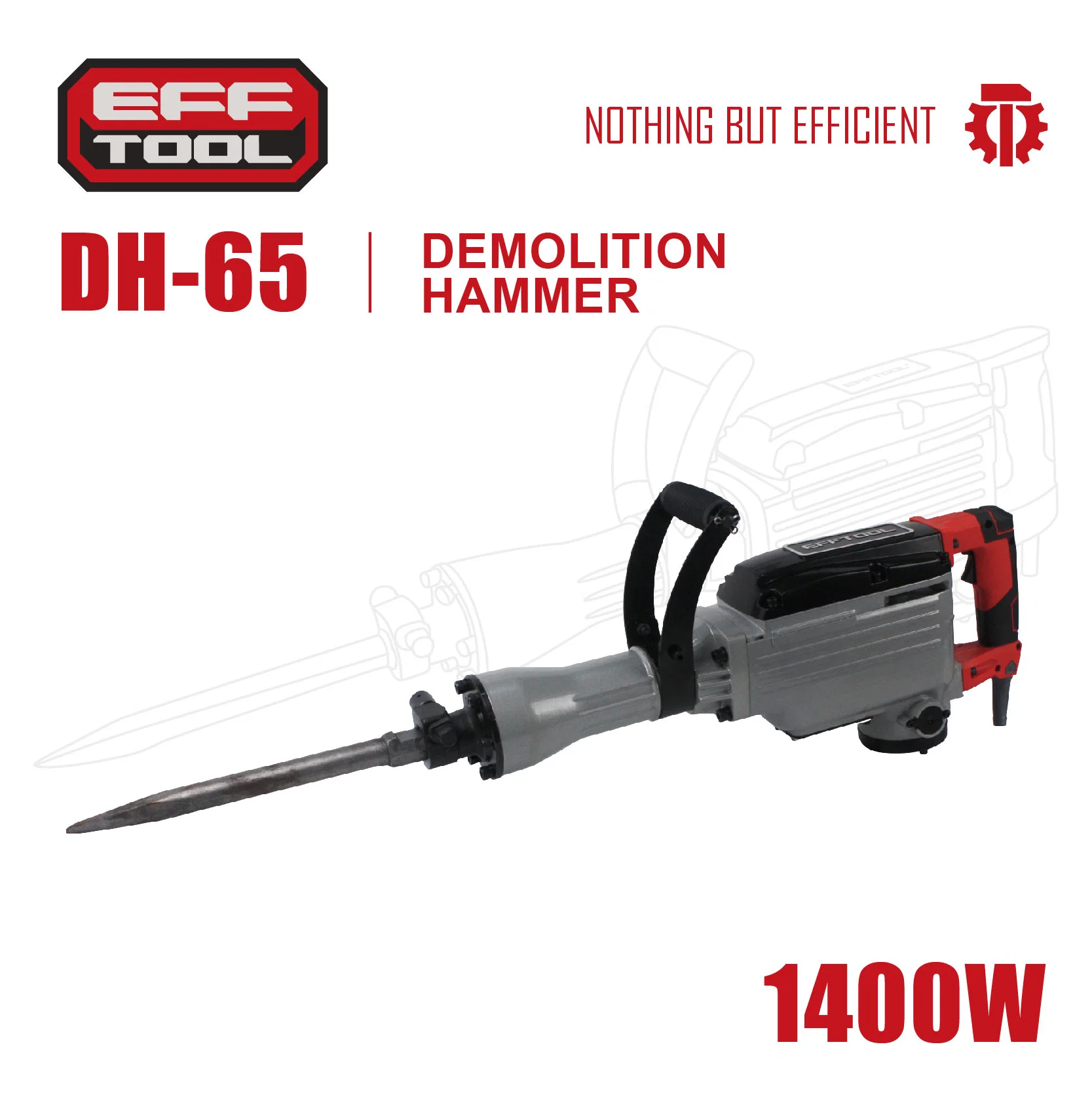 Efftool Industrial-Grade-Power Electric Demolition Hammer Bohrhammer