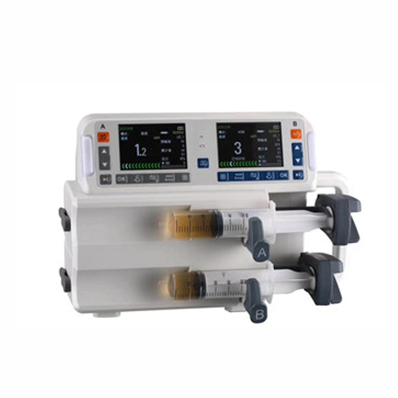 Cheap Price Medical Dual Syringe Pump with Double Channels for Hospital