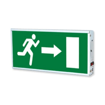 Emergency Exit Sign Light Fire LED Rechargeable Wall Mounted 294