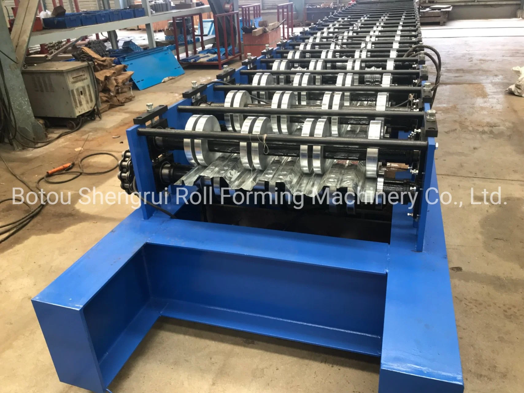 Automatic Industrial Steel Floor Deck Hydraulic Cutter Roll Former Equipment