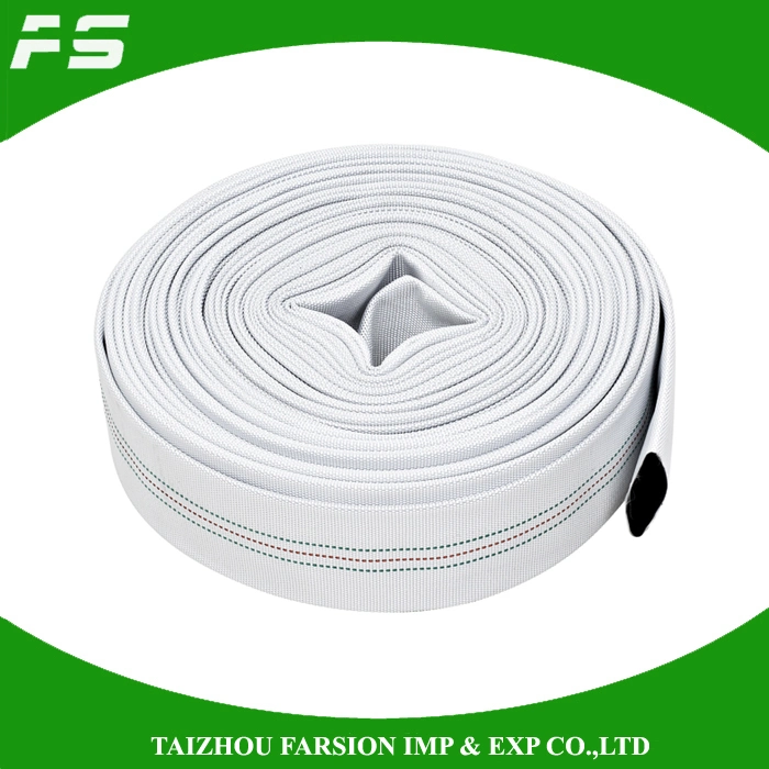 8bar 2" Single Jacket Fire Hose From Synthetic Textile PU Coated Canvas Fire Fighting Hose