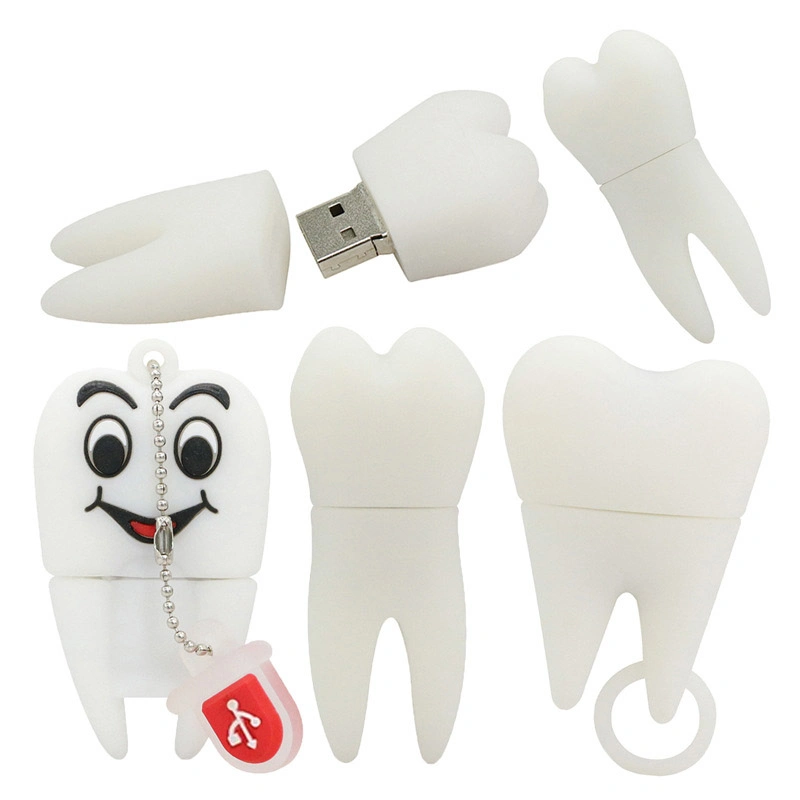 Hospital Gift PVC Material Lovely Teeth Shape USB Flash Drive