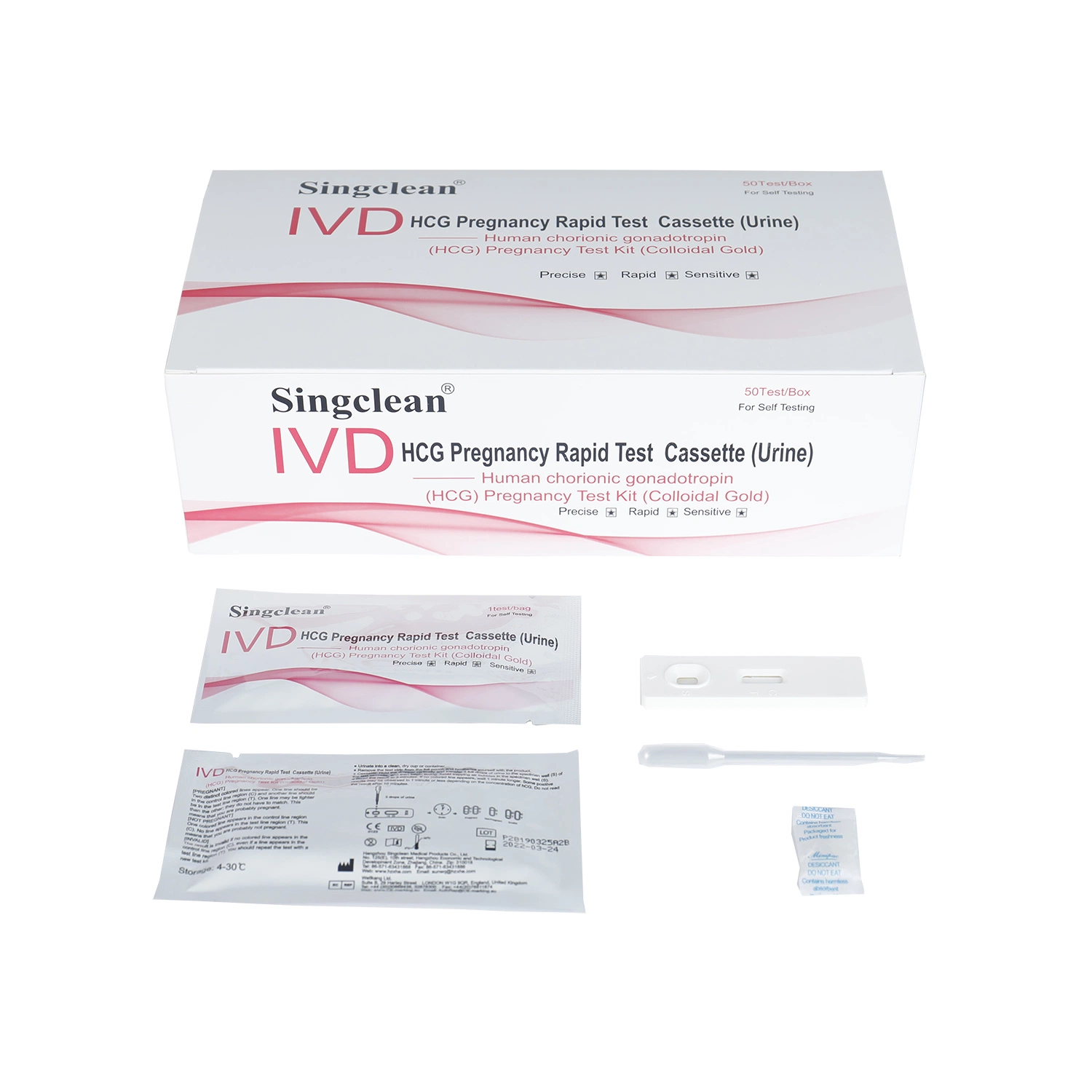 HCG Pregnancy Rapid Test for Early Pregnancy Prediction Manufacturer (strip/cassette/midstream)