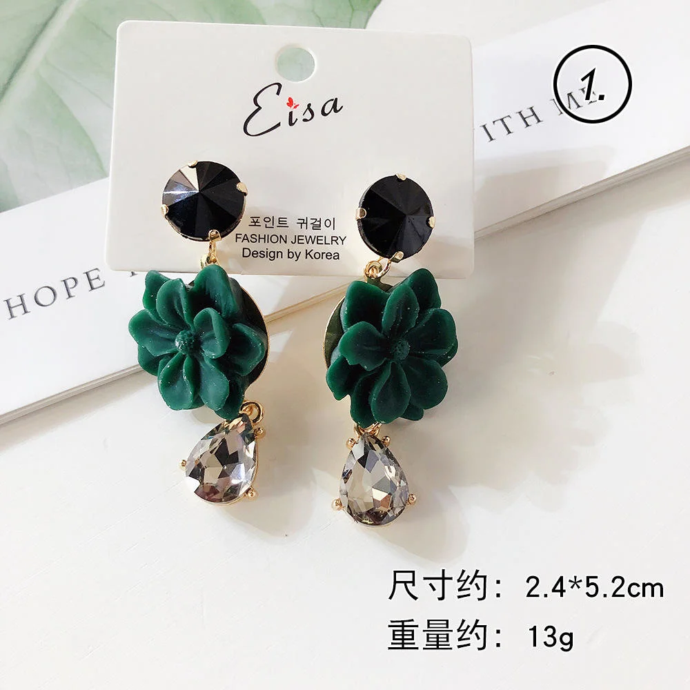 Spring Korean Fashion Acrylic Resin Pendant Earrings for Women