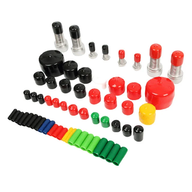 Soft Rubber Round End Caps for Threaded Rod, Flexible Vinyl PVC M10 Bolt Protection Caps