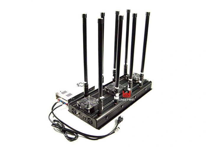 8 Band 160W Cellular Blocker Powerful Desktop Mobile Phone Signal Jammer 150m Coverage