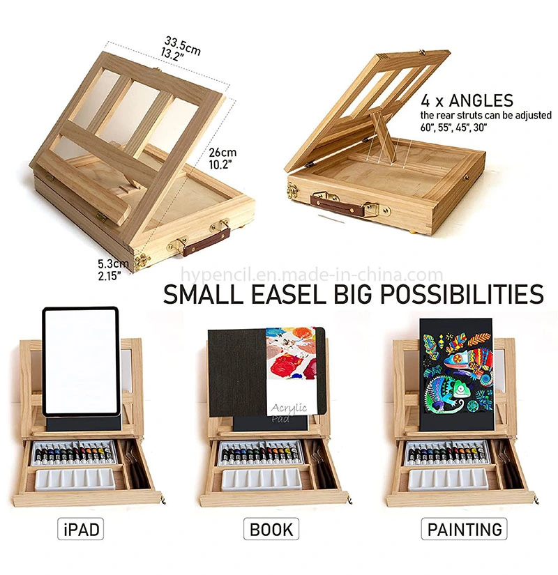 Art Supplies, 19PCS Tabletop Easel Painting Kit