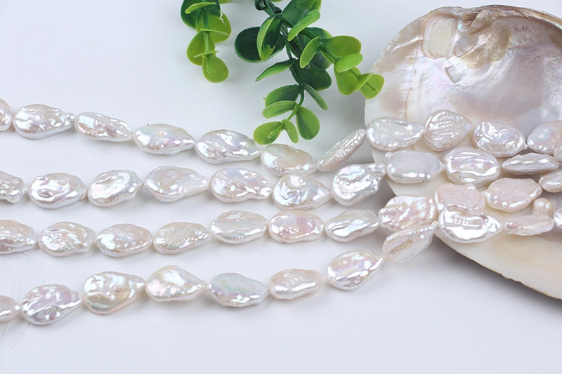 Wholesale/Supplier 16-19mm White Baroque Pearl for Jewelry Making