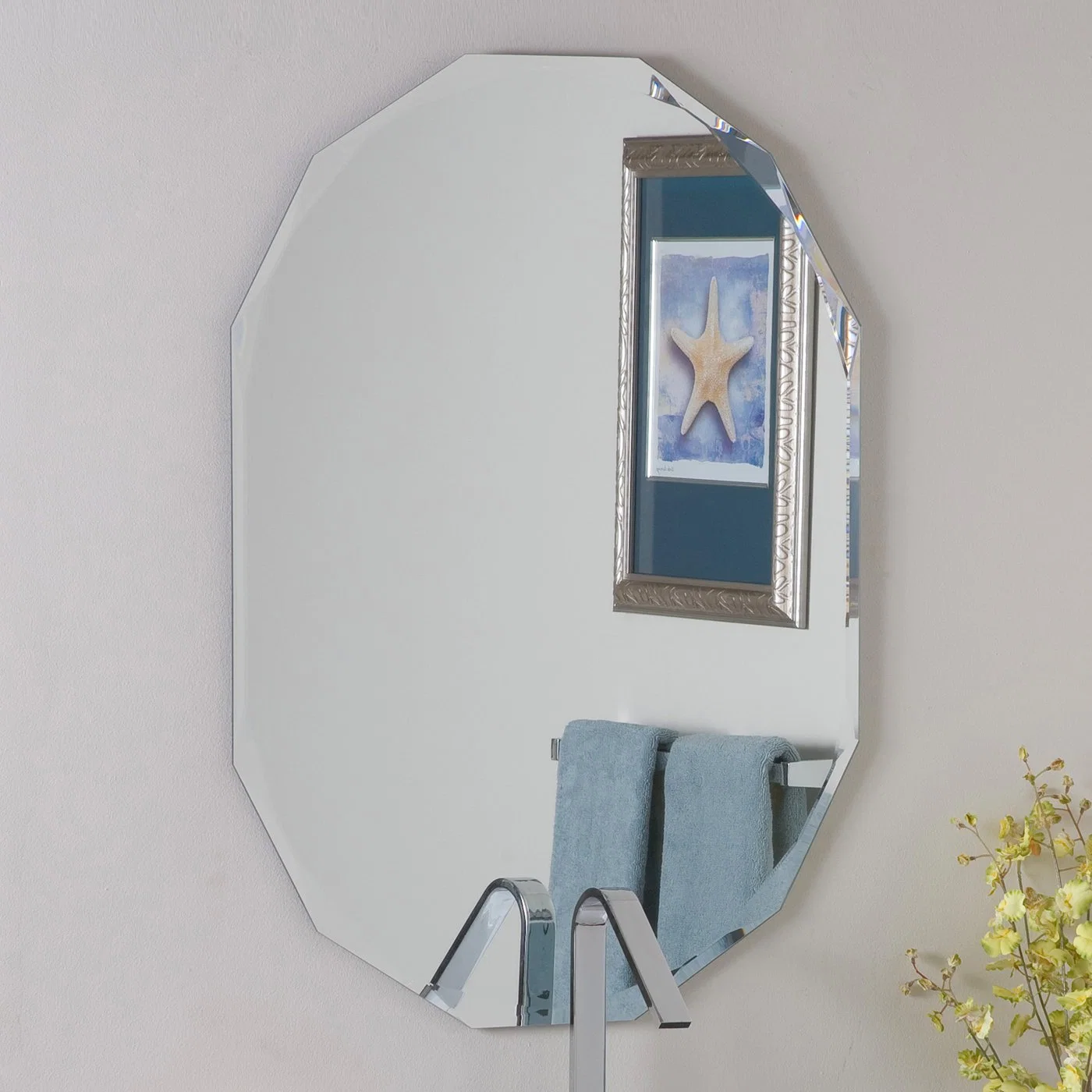 Frameless Wall Mounted Decorative Bathroom Mirror