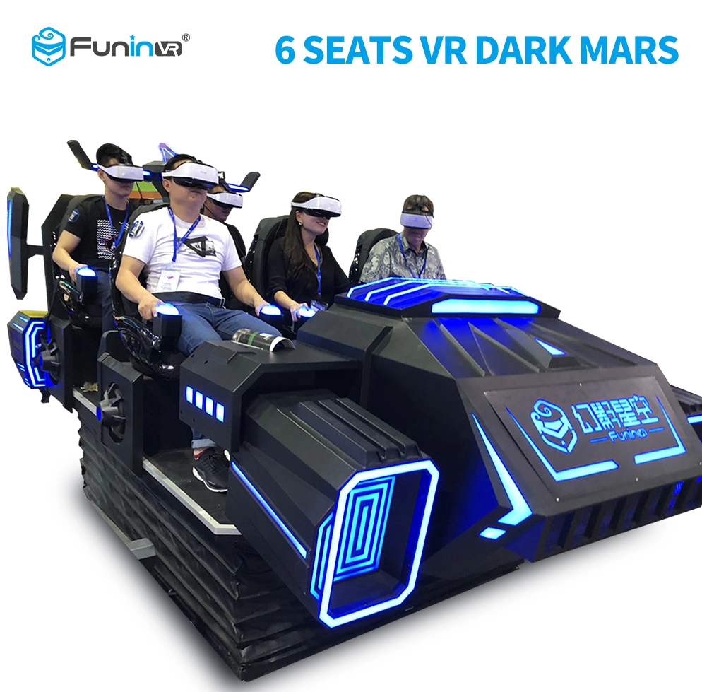 Funinvr Hot Sale Earn Money Virtual Reality Vr Game Machine 6 Seats Dark Mars Racing 9d Vr Simulator