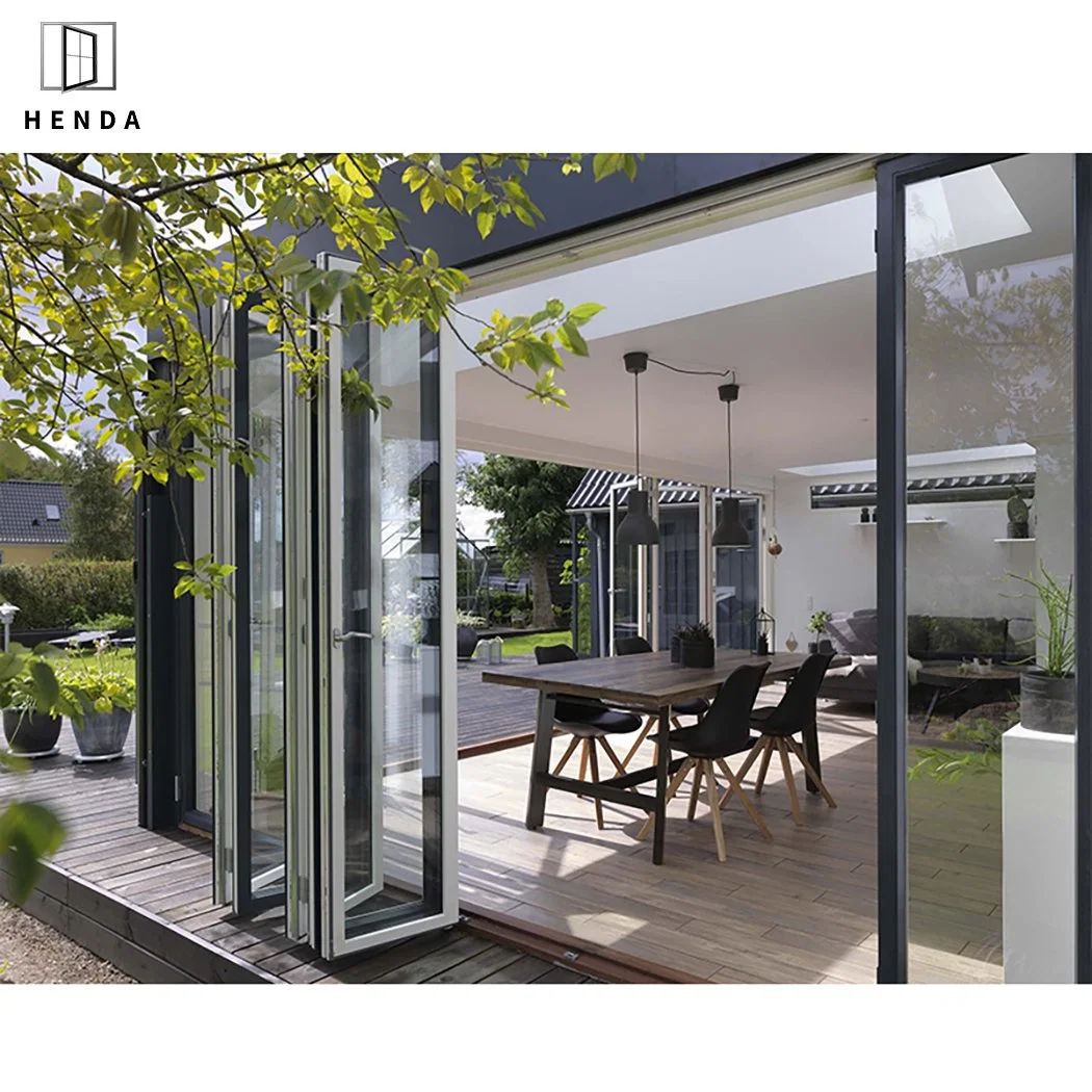 Australia Standard As2047 Low-E Glass Accordion Kitchen Custom Bi Fold Aluminum Folding Glass Door