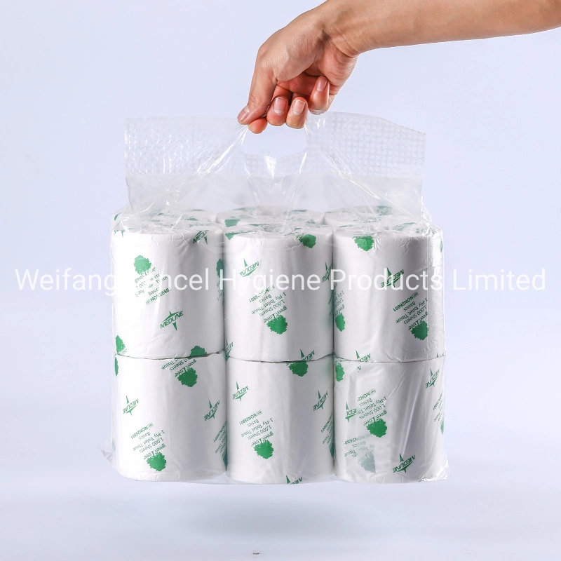 Customed Disposable White Virgin Toilet Tissue Roll