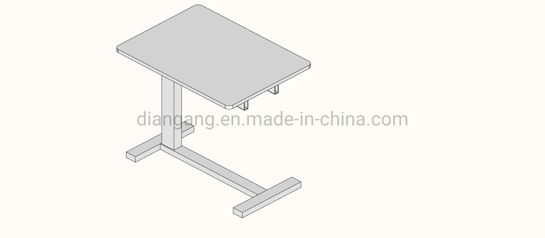 Modern Single Column with Universal Wheels Stand Height Adjustable Lifting Rising Training Speech Lecture Table Desk