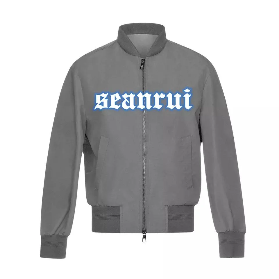 Cool designer Logo personnalisé Classic Bomber Baseball occasionnel Windproof hommes Blouson de vol enduire